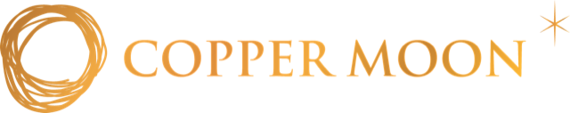 Copper Moon Wines logo with copper ring