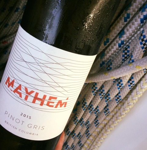 Mayhem Wines 2015 Pinot Gris bottle